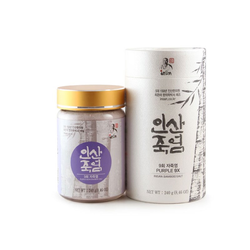 [仁山竹塩] 韓国竹塩 9回 仁山紫竹塩 粉末 240g 韓国塩 竹塩 竹塩歯磨き粉