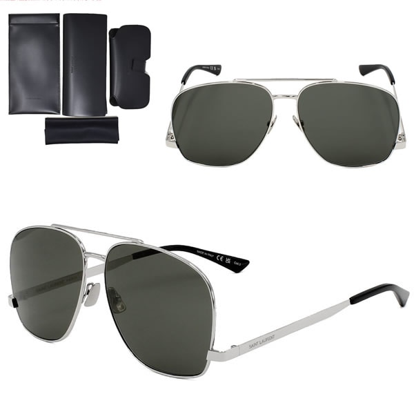 サングラス SL 653 LEON-001 サングラス シルバー グレー ノーズパット メンズ レディース ユニセックス SL653LEON-001