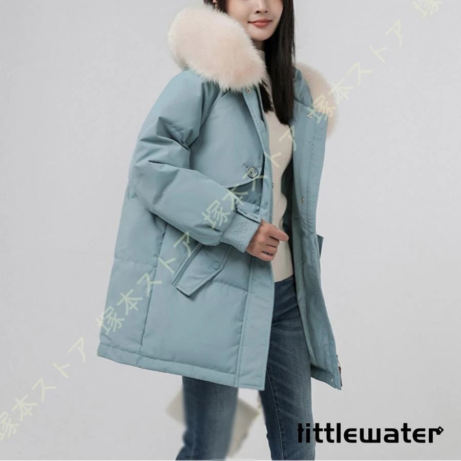 ダウンコート 中綿ジャケット レディース 冬 ロング丈 厚手 防寒 暖かい ファー フード付き 修身 体型カバー きれいめ カジュアル 通学 通勤 普段着