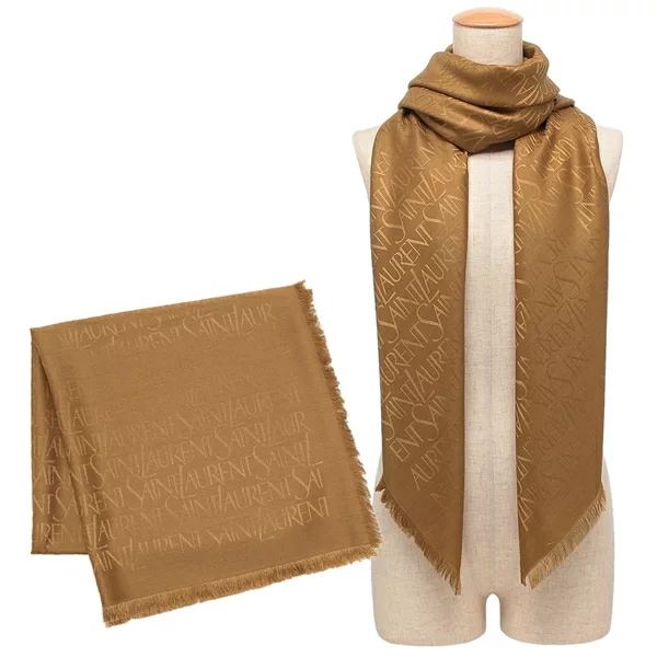 スカーフ バンダナ ショール カーキグリーン レディース SAINT LAURENT PARIS 737930 3YN21 6300