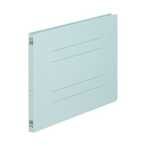 TANOSEE フラットファイル（ノンステープルタイプ）A4ヨコ 150枚収容 背幅18mm 青 1セット（100冊：10冊10パック）