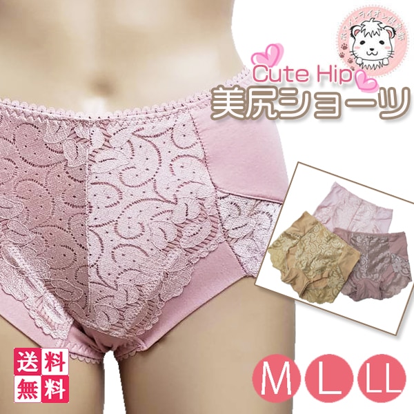 豪華レース レディース 美尻 ショーツ バックギャザー付 10枚セット 244081 M/L/LL