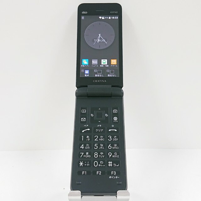 GRATINA KYF42 au ブラック 送料無料 本体 c13771 【中古】