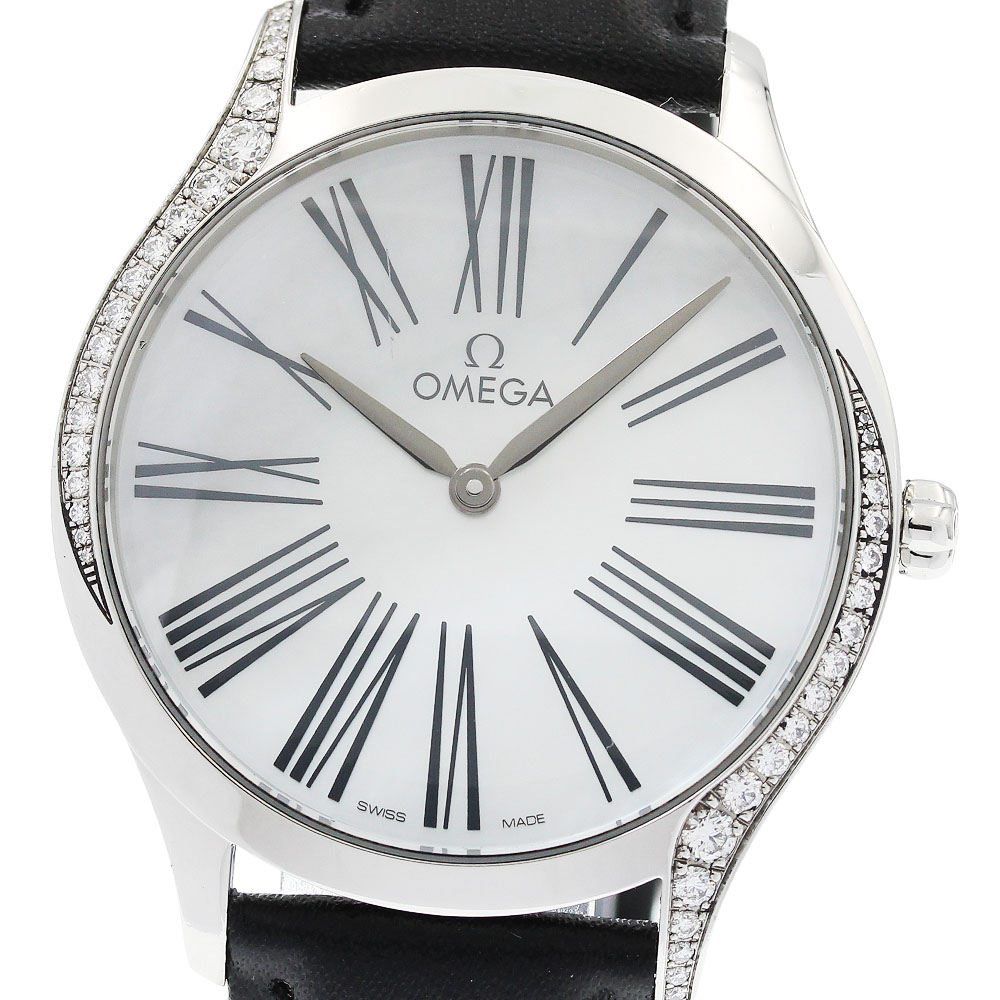 オメガ OMEGA 428.17.36.60.04.001 デビル トレゾア サイドダイヤ クォーツ レディース 良品 _959527【中古】