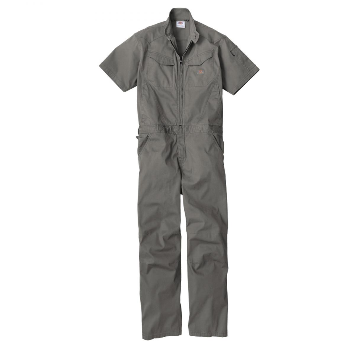 Dickies ディッキーズ ストレッチヘリンボーン 半袖ツナギ シダー XXL D-912 コーコス 作業服 作業着 つなぎ