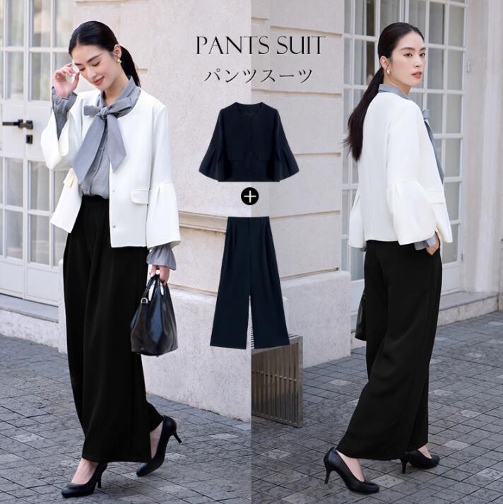セットアップ レディース 2点セット　パンツスーツ　セレモニースーツ 入学式 ママスーツ 卒業式 スーツ 母 卒園式 入園式 服装 母親 結婚式 ドレス パーティードレス パンツスーツ 大きいサイズ