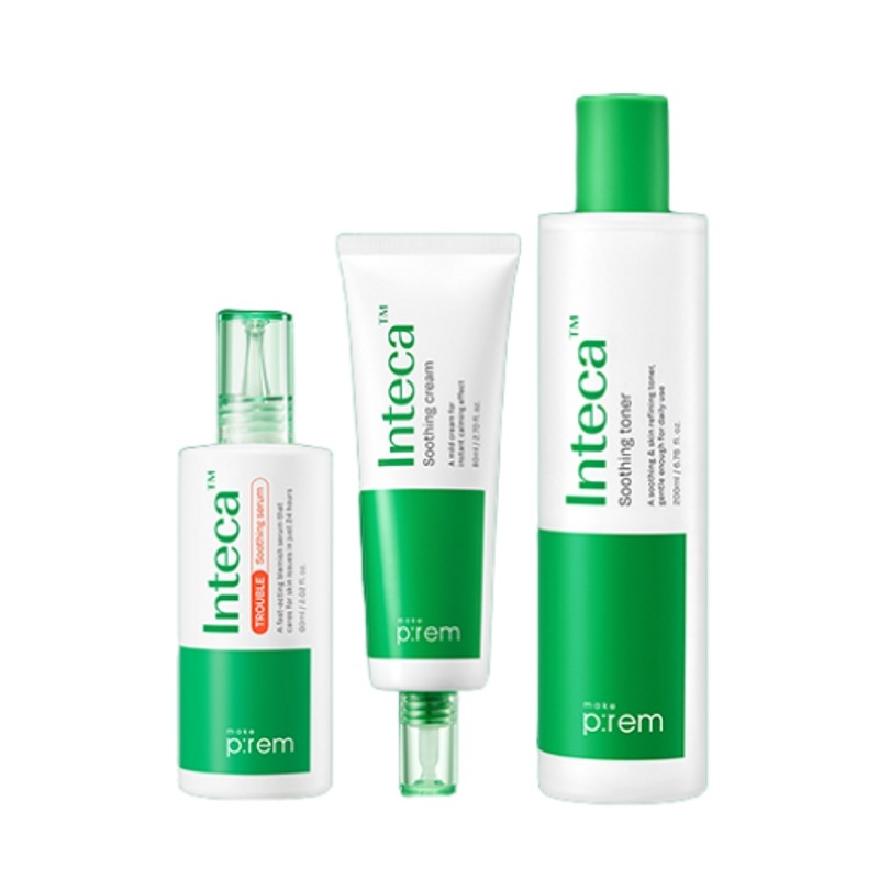 【3種セット】インテカ鎮静トナー+セラム+クリーム(+ミニ3種)