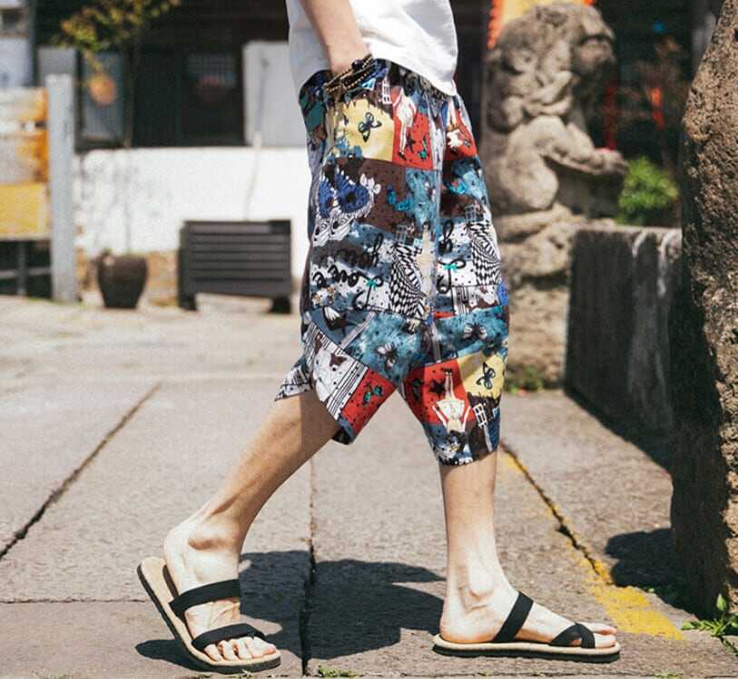 ボトムス パンツ ズボン 部屋着 ルームウェア テーパードパンツ サルエルパンツ 7分丈 ゆったりゆる 綿 カジュアル アジアン エスニック エキゾチック リラックス 和柄 春 夏 秋 10代 20