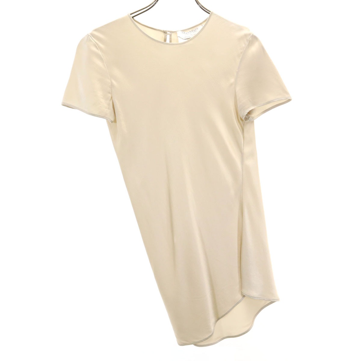 イタリア製 フレンチスリーブ カットソー 38 シャンパンゴールド アシメ メンズ 古着