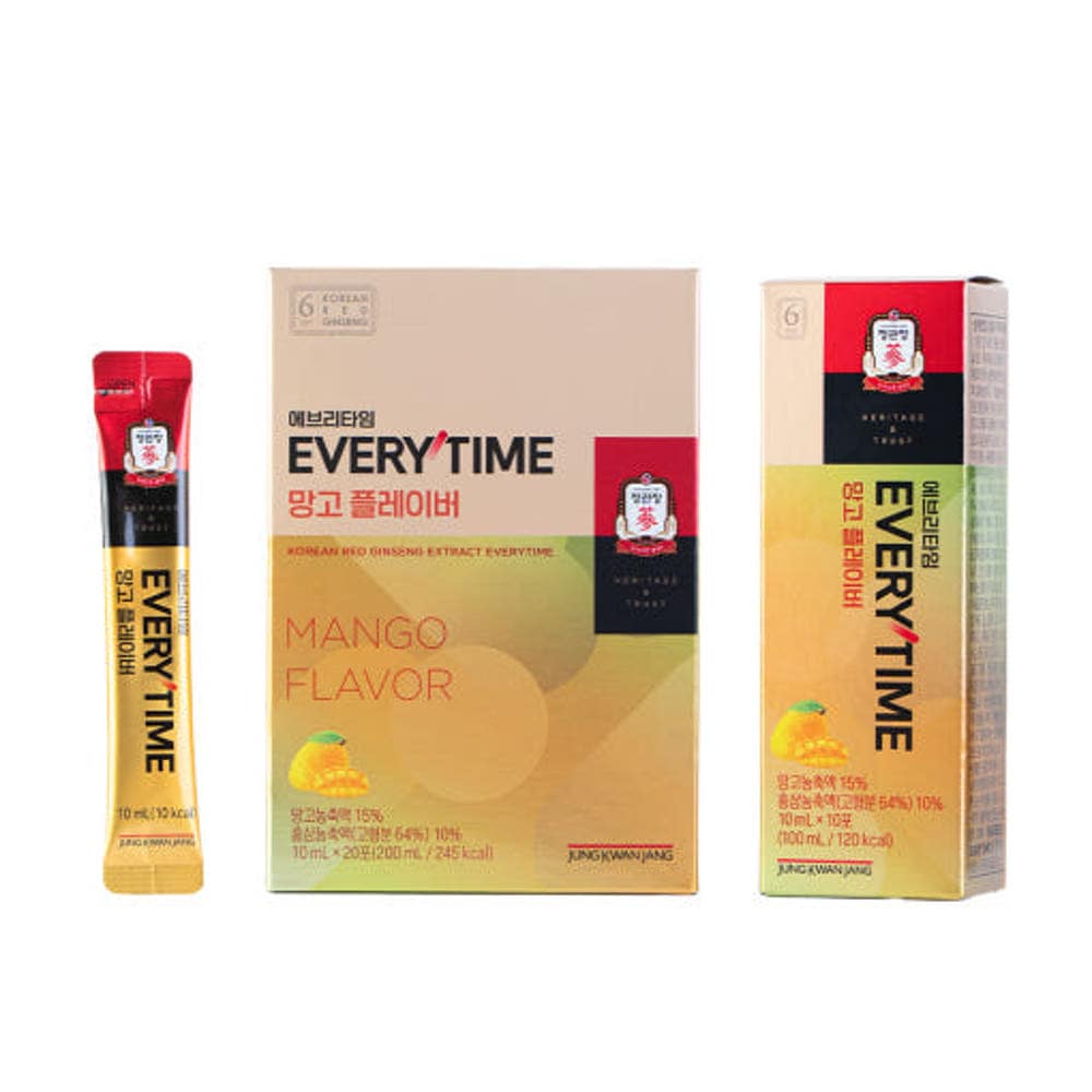 K 紅参 エブリタイム マンゴー フレーバー スティック紅参 EVERYTIME MANGO FLAVOR (10mm×20本入り)