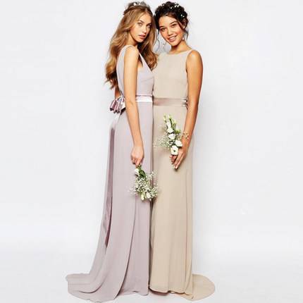 ラストチャンスパーティードレス 結婚式 お呼ばれ ワンピース ドレス ロング シンプル おしゃれ ノースリーブ ブライズメイド 20代 30代 40代 ニュアンスカラー Iライン 大人 無地 マキシ丈