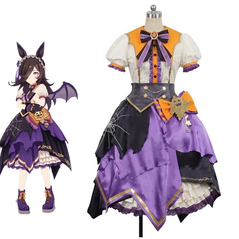 高品質 ゲーム 競馬 プリティーダービー ハロウィン ライスバス コスプレ衣装 レディース