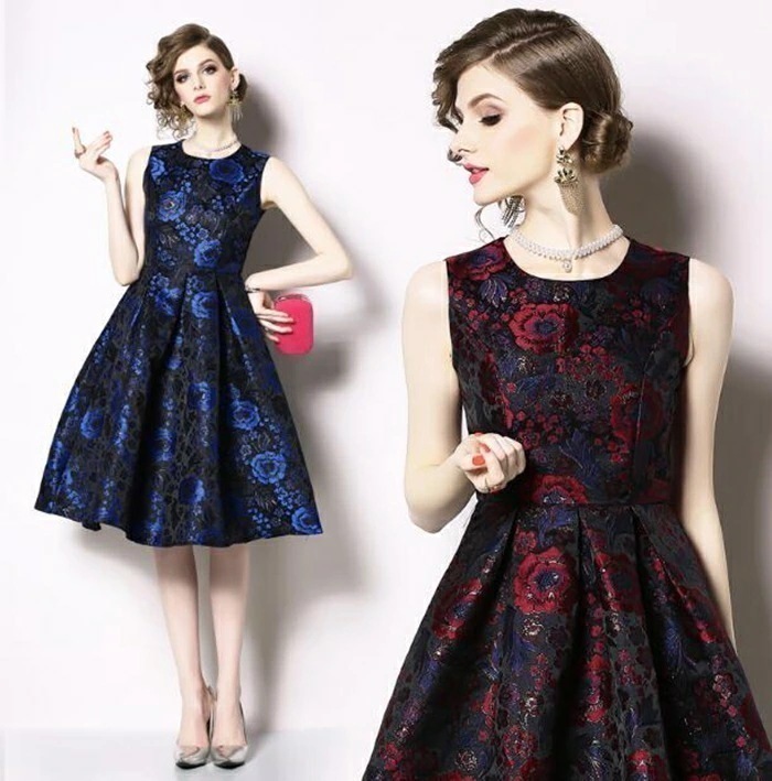 【即納】パーティードレス 結婚式 花柄 ワンピース フォーマルドレス お呼ばれ ドレス フォーマル 服 服装 ミセス ブライズメイド 大人 上品 20代30代40代 大きいサイズ 春 夏 秋 冬 パー