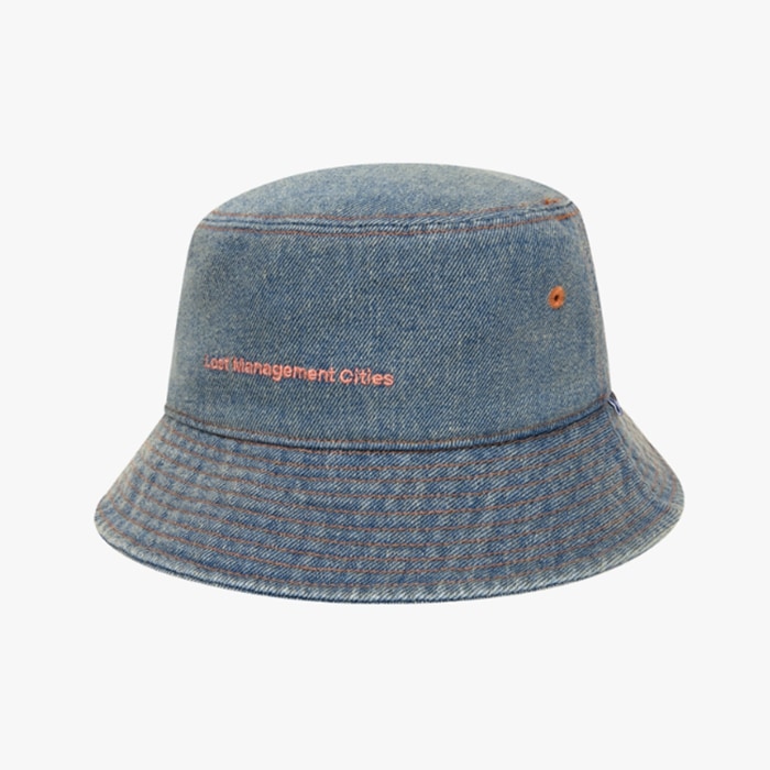 [ LMC]★24SS★韓国人気★VINTAGE DENIM FN BUCKET HAT VINTAGE DENIM FN BUCKET HAT dark blue ハット