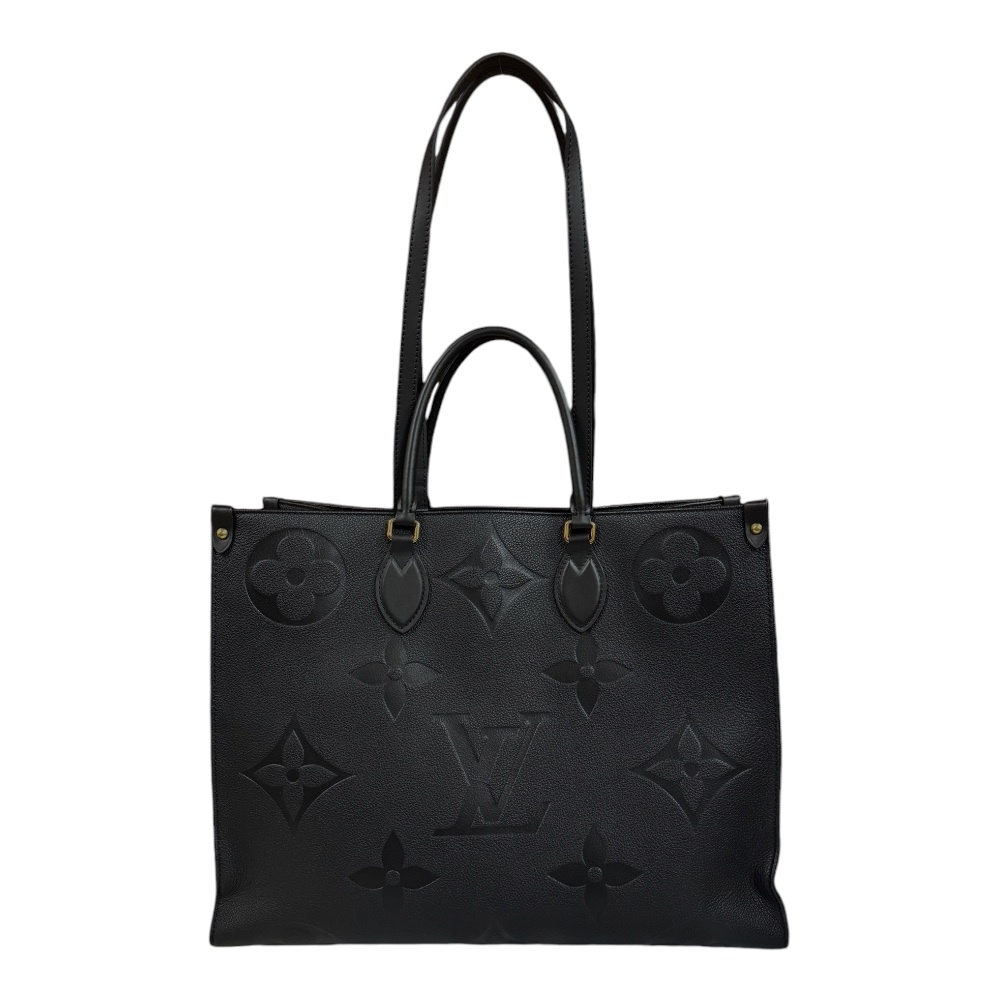 ルイヴィトン オンザゴーGM モノグラムアンプラント ショルダーバッグ モノグラムアンプラント M44925 ブラック LOUIS VUITTON 中古 美品