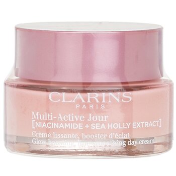Clarins マルチ-アクティブ ジュール（ナイアシンアミド+シー ホリー エキス） グロウ ブースティング ライン-スムージング デイ クリーム ドライ スキン