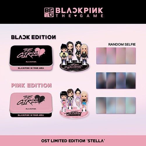 [未開封新品] [特典ステッカー]ブラックピンク2種セット/ブラックピンクtheゲームOST [THE GIRLS] Stella ver (LIMITED EDITION)