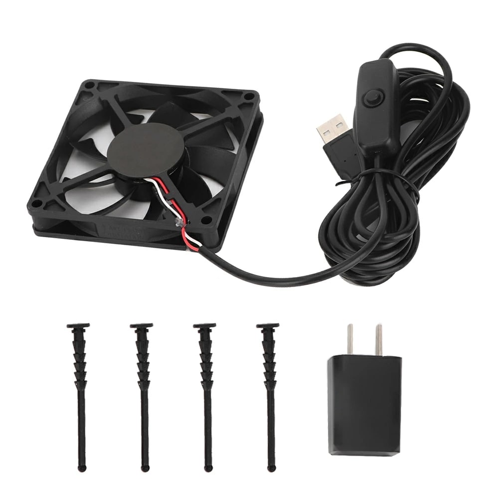 送料無料　水槽用ファン 水族館用冷却ファン タンク 温度調節 冷却ミュートファン USBスイッチバージョン USプラグ100-240V クールファン 爬虫類 換気 4,725円