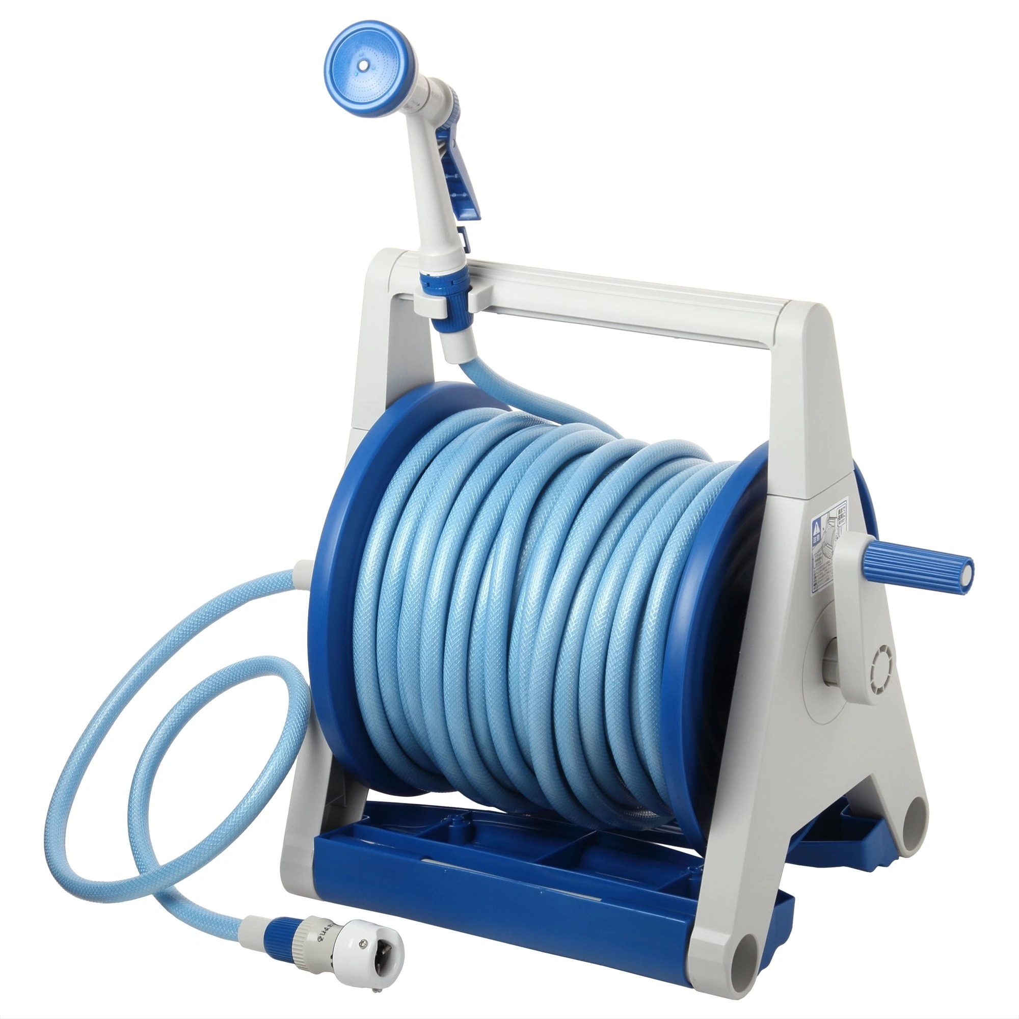 アイリスオーヤマ ホースリール ハイパーリールAタイプ HRA-50AGRM グレー/ブルー 水やり 洗車 掃除