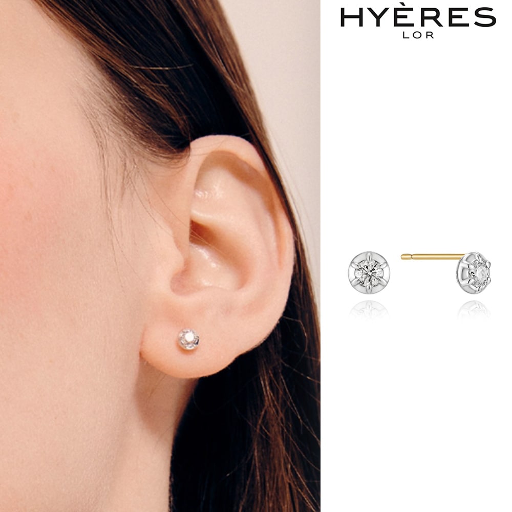 ピアス HYERES LOR[HYERES LOR] ColombedOr Essentials 14K dia 1 part earrings