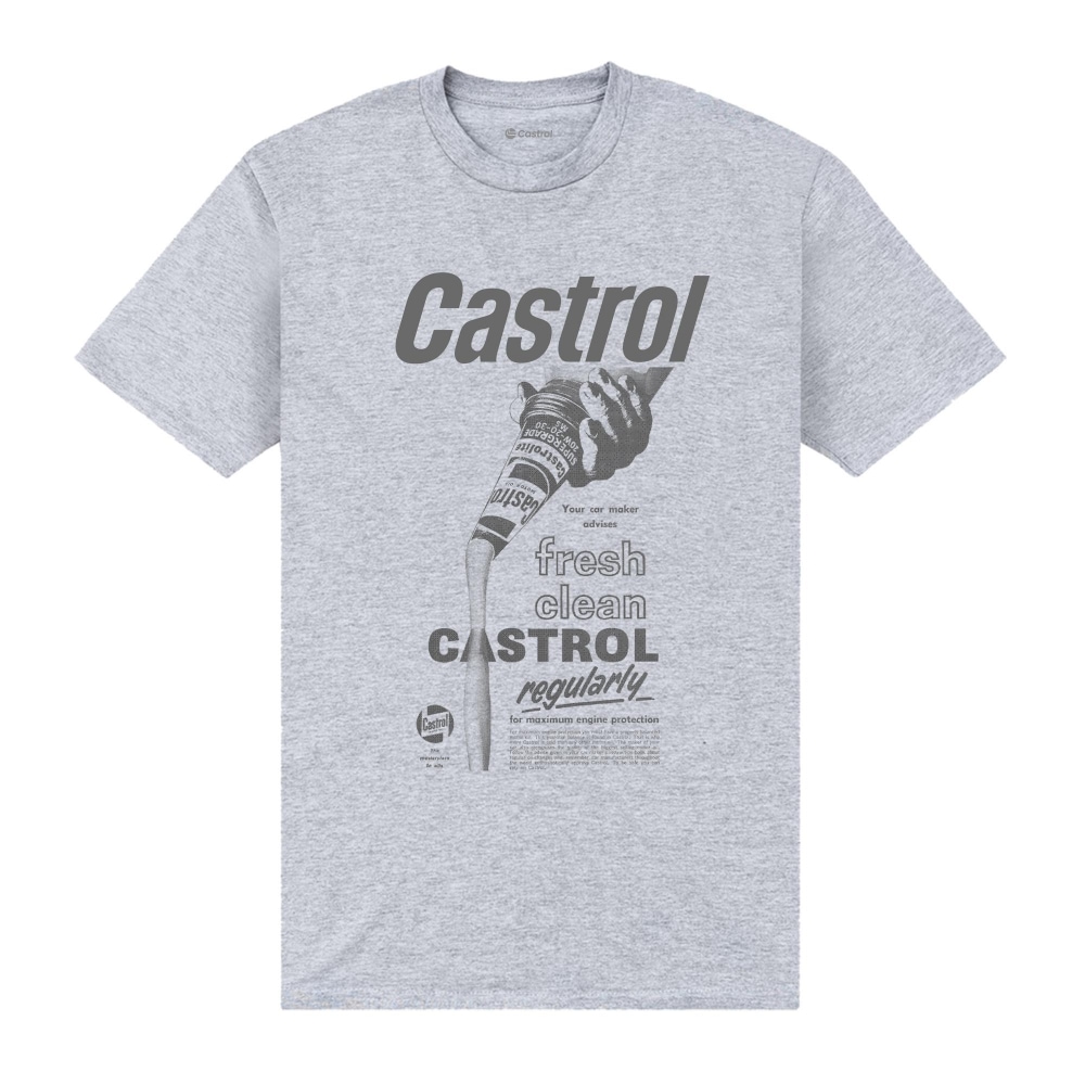 (英国より直送) Castrol ユニセックスアダルトフレッシュクリーン T シャツ