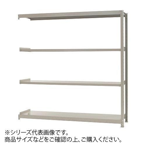 軽中量ラック　耐荷重200kgタイプ　連結　間口1800奥行600高さ1800mm　4段　アイボリー