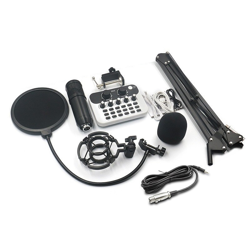 オーディオインターフェイス セット 多機能 スマホ配信 Bluetooth接続 高音質 ボイスチェンジャー 効果音12種 配信 バッテリー内蔵 IF インターフェース