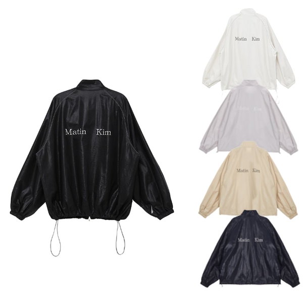 Matin Kimポケット ポイント ウォッシュド レザー ジャンパー Matin Kimポケット ポイント ウォッシュド レザー ジャンパー