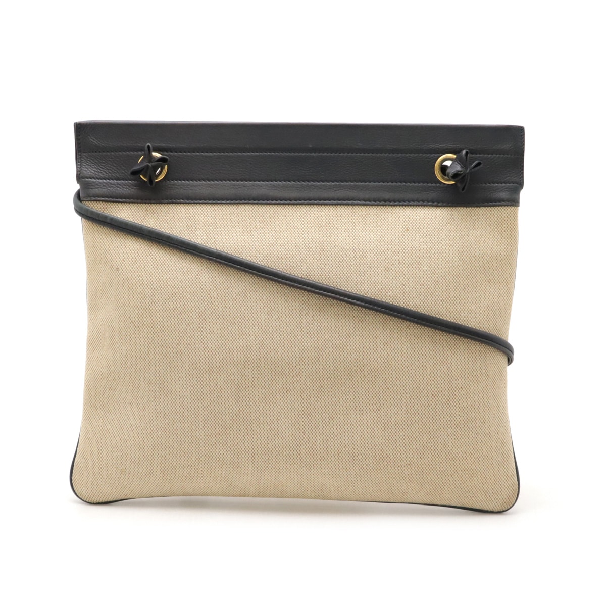 ショルダーバッグ ワンショルダー 斜め掛け トワルシェブロン レザー ナチュラル ネイビー 紺 L刻