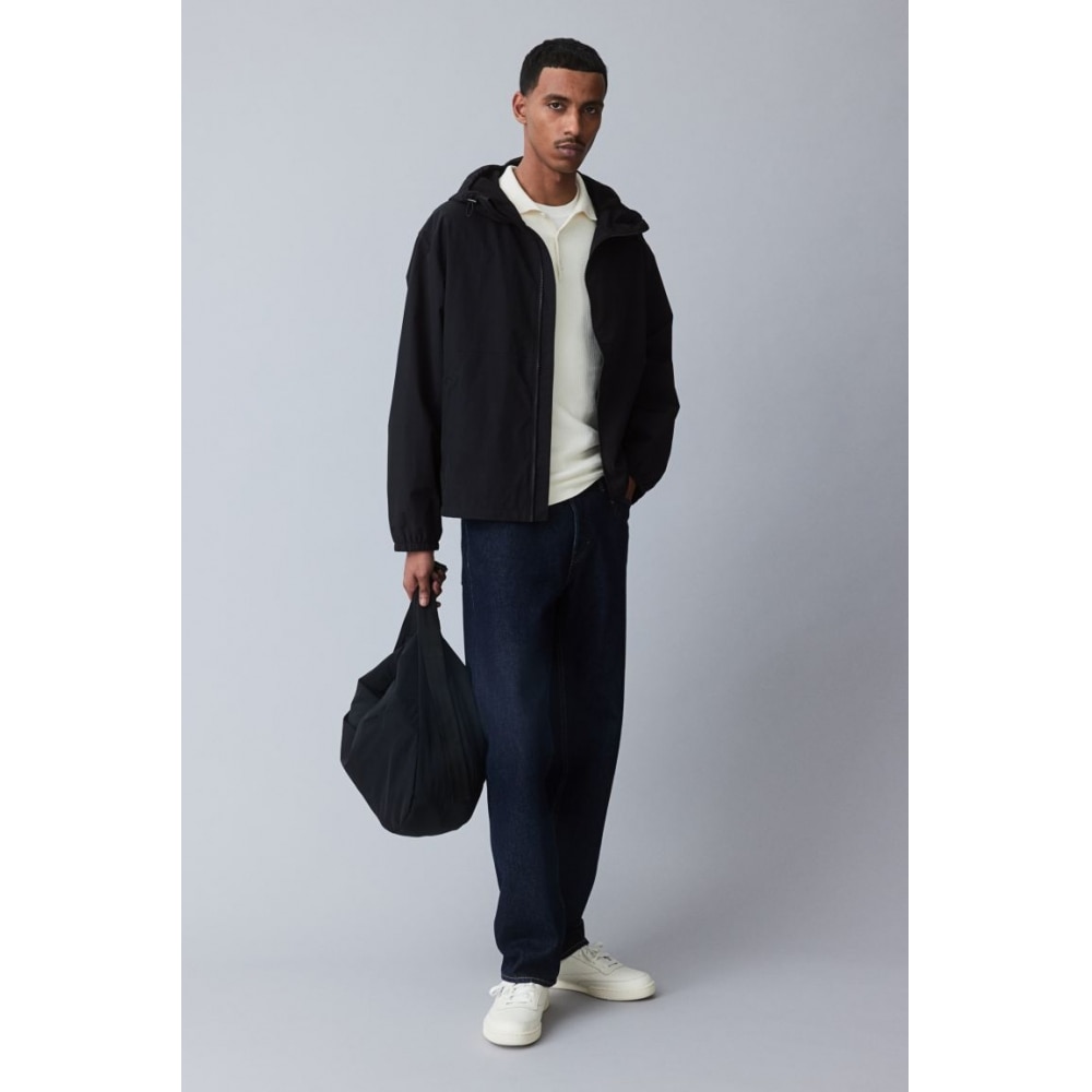 H&M 防風ジャケットレギュラーフィットブラック