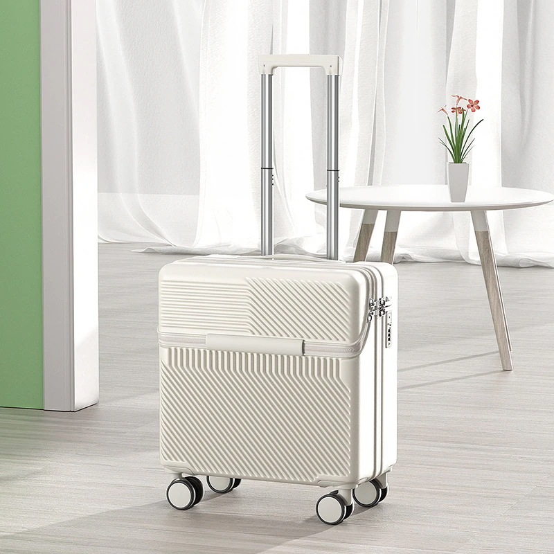 【最安値に挑戦】【人気商品】新作 ハーフオープン 18 インチ機内持ち込みスーツケースインフルエンサー愛用 静音キャスター 男女兼用 ポータブルキャリーキャリーケース mサイ キャリーケース sサイズ
