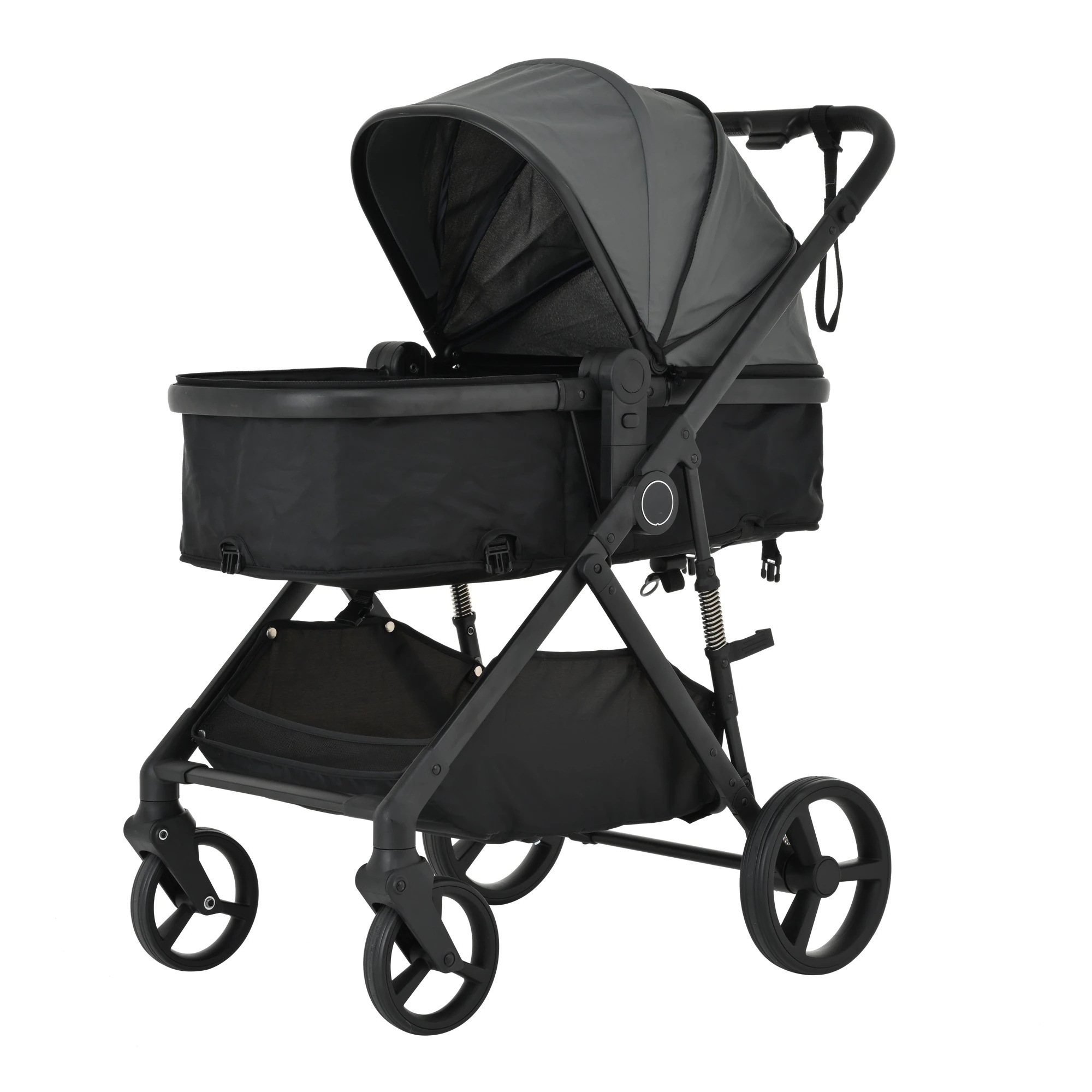 【安心保証】ベビーカー 超軽量 折りたたみ バギー 4輪ベビーカー ワンタッチ 手押し車 乳母車 日よけカバー チャイルドカー 乳幼児 軽量コンパクト おでかけバギー 出産祝い 車 【グレー】