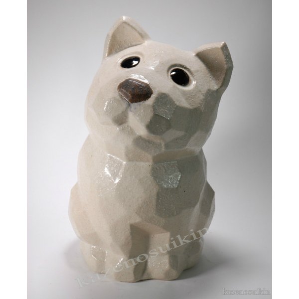 犬傘立　17号 （信楽焼き陶器傘立梅雨玄関収納M）