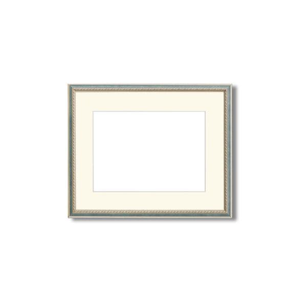 (軽量額)UVカットアクリル 装飾水彩額t（マット付き）F4 Sブルー