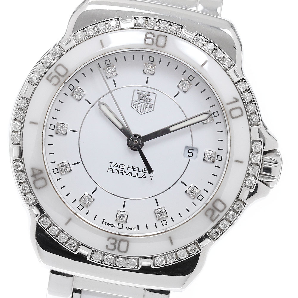 タグホイヤー TAG HEUER WAH1313 フォーミュラ1 12P ダイヤベゼル クォーツ レディース 保証書付き_962955【中古】