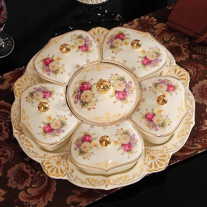 高級果物皿 盛り皿 お菓子皿フルーツプレート花柄豪華 果物カゴ お菓子鉢 aaa 6,423円