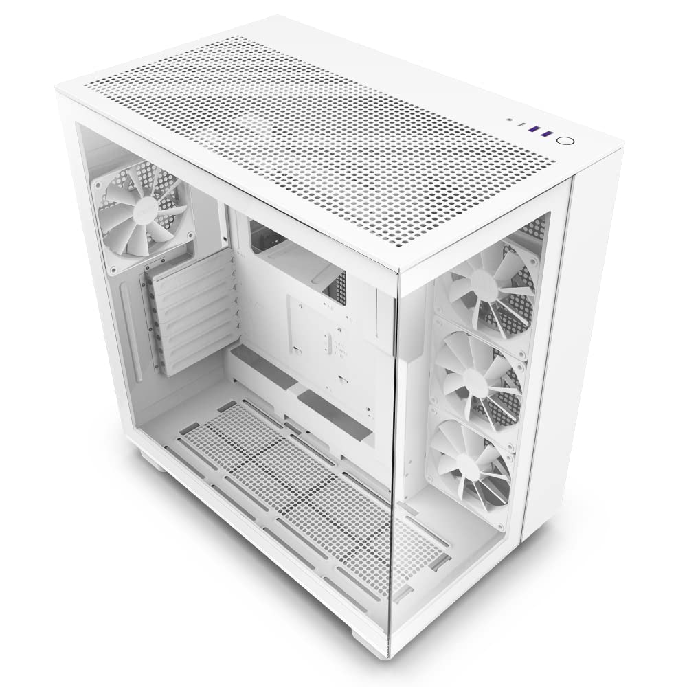 NZXT H9 Flow 2層構造ミドルタワーPCケース [White] CM-H91FW-01