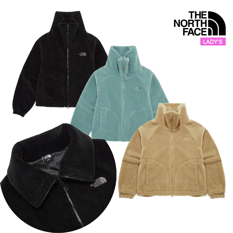 レディース ウーリー フリース ジャケット NJ4FQ86 女性 楽チン 柔らかさ ボア ハイネック 厚手 上着 羽織り ふわふわ 暖かい もこもこ 裏起毛 防寒 モコモコ 冬厚手 かわいい