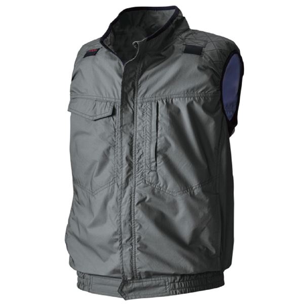 村上被服 HOOH 綿製 フルハーネス対応ベスト V82999 チャコール サイズ：M 服単品 (バッテリー・ファン・ケーブル別売)