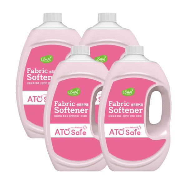 柔軟剤 天然 エコ ピンクローズ 2500ml X 4個