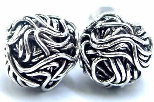 ブレインスタッドピアス 1ペア販売 両耳 脳みそ 毛糸 針金 ぐるぐる キャッチピアス シルバー925 ポスト 本物の銀 プレゼント 男性 女性 プレゼント アクセサリー std00-00504xx