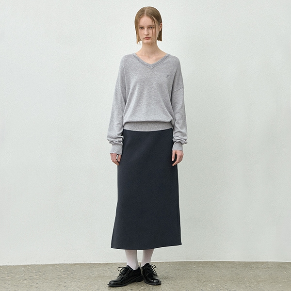 (SK-5006)ESSENTIAL SLIT LONG SKIRT