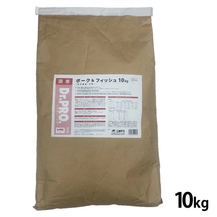 【目玉商品】ドッグフード ドクタープロ 犬用 Dr.PRO. ポーク＆フィッシュ オールステージ 10kg ペットフード ドライ 小粒 pork&fish 全年齢 【D】 メガ割
