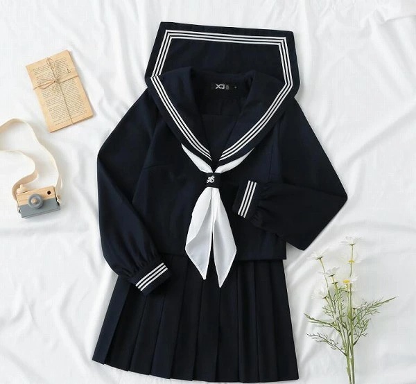 ，人気SALEセーラー服 学生服コスチューム ブラウス クラス服 制服 上下セット スカートスーツ プリーツスーツ