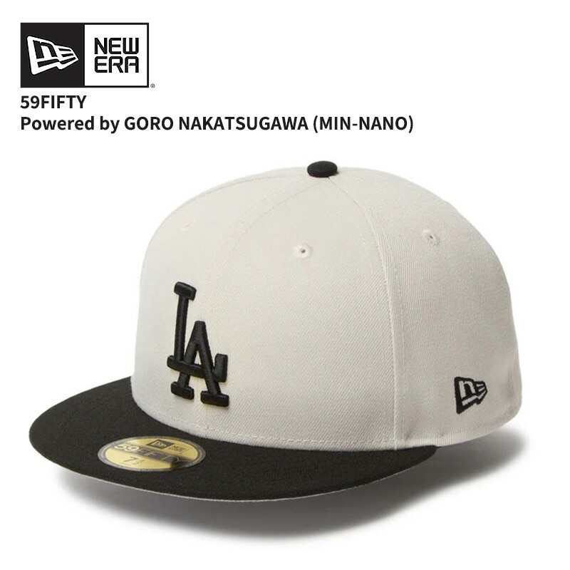 ニューエラ メンズ キャップ 帽子 NEW ERA 59FIFTY Powered by GORO NAKATSUGAWA（MIN-NANO） ドジャース ストーン 14703384