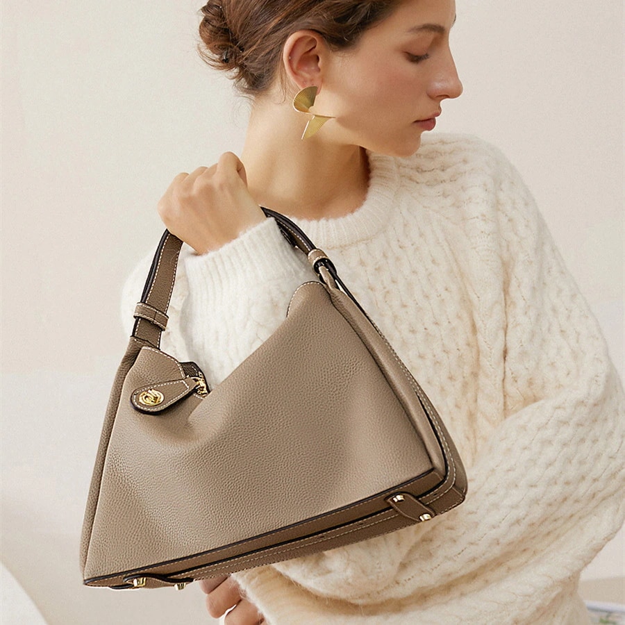 本革 手提げバッグ ショルダーバッグ スマホポーチ 脇下バッグ 高級感 牛革 無地 通勤パック