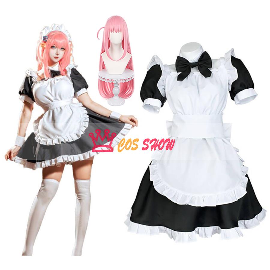 赤字販売!ぼっち・ざ・ろっく! 後藤ひとり ごとうひとり ロリータ メイド服 コスプレ衣装 可愛い Lolita cosplay 仮装 日常服 イベント クリスマス ハロウィン ステージ