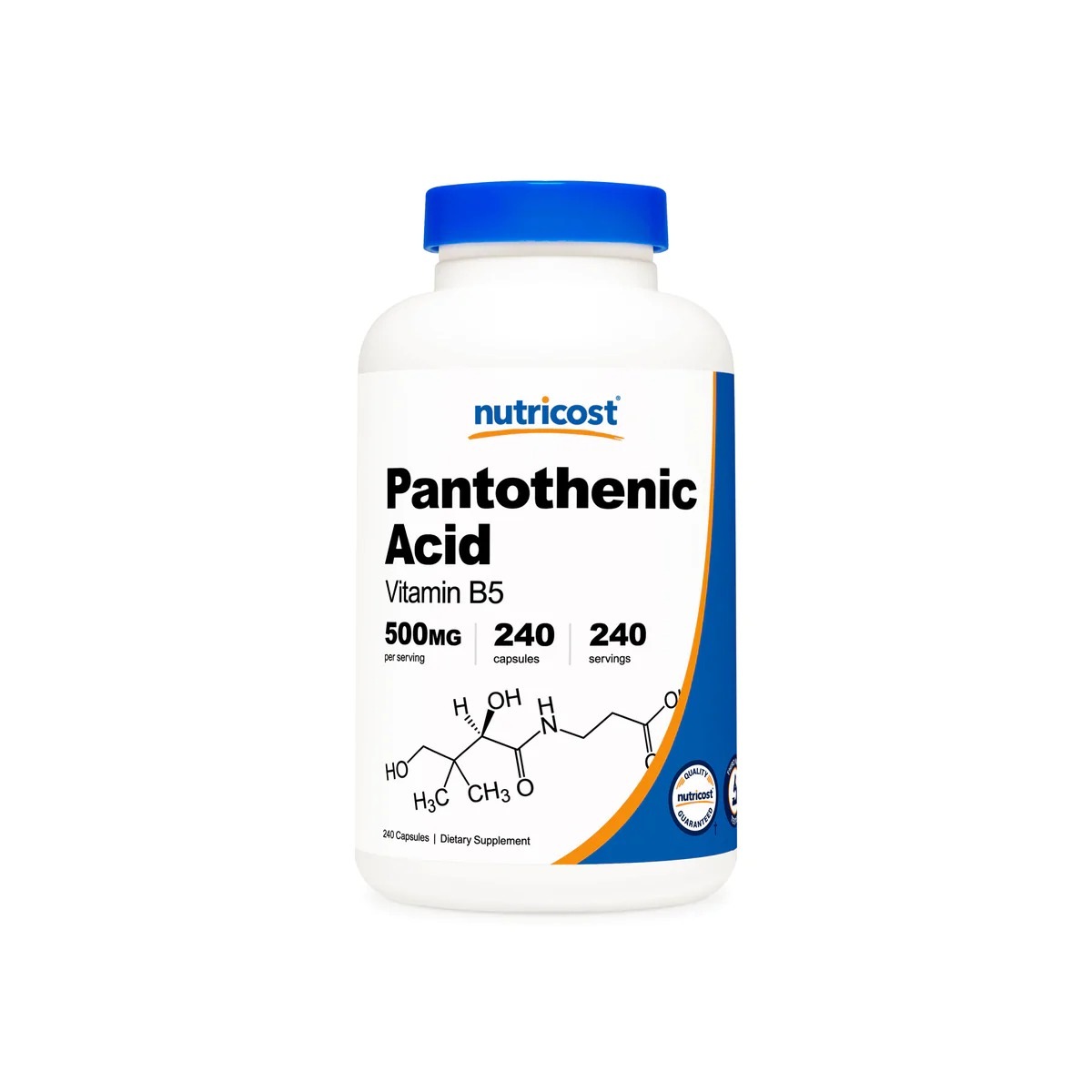 [USA] Nutricost ニュートリコスト Vitamin B5 (Pantothenic Acid) 500mg カプセル 240錠