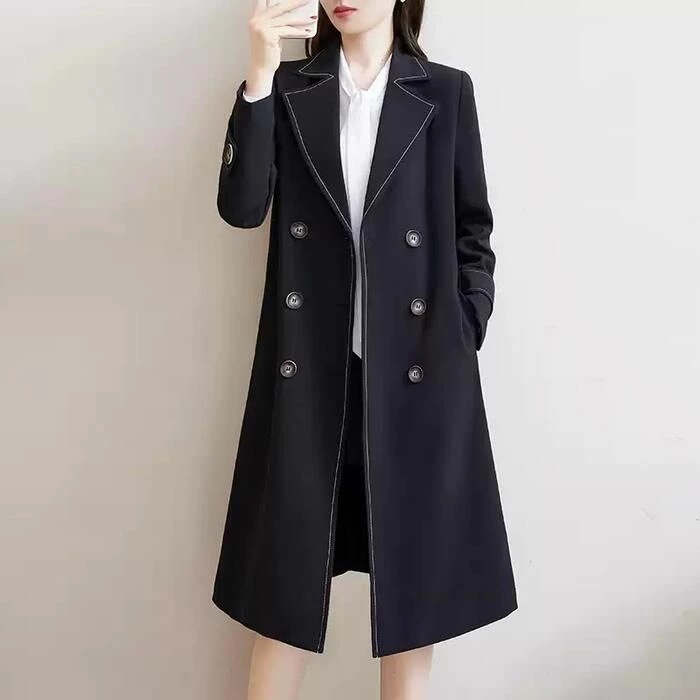 体型カバー 秋 黒 30代 チェスタコート エレガント 大人 ミディ丈 50代 トラッド 羽織り フェミニン ゆったり コート シンプル ブラック ステッチ レディース ジャケット 40代 カジュ 5,857円