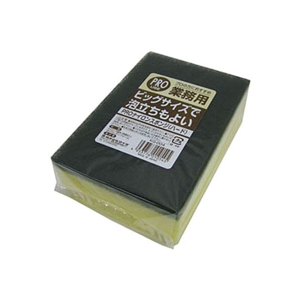 (まとめ) 業務用PRO ナイロンスポンジ/キッチン用品 (ハード) 両面仕様 (×100個セット)